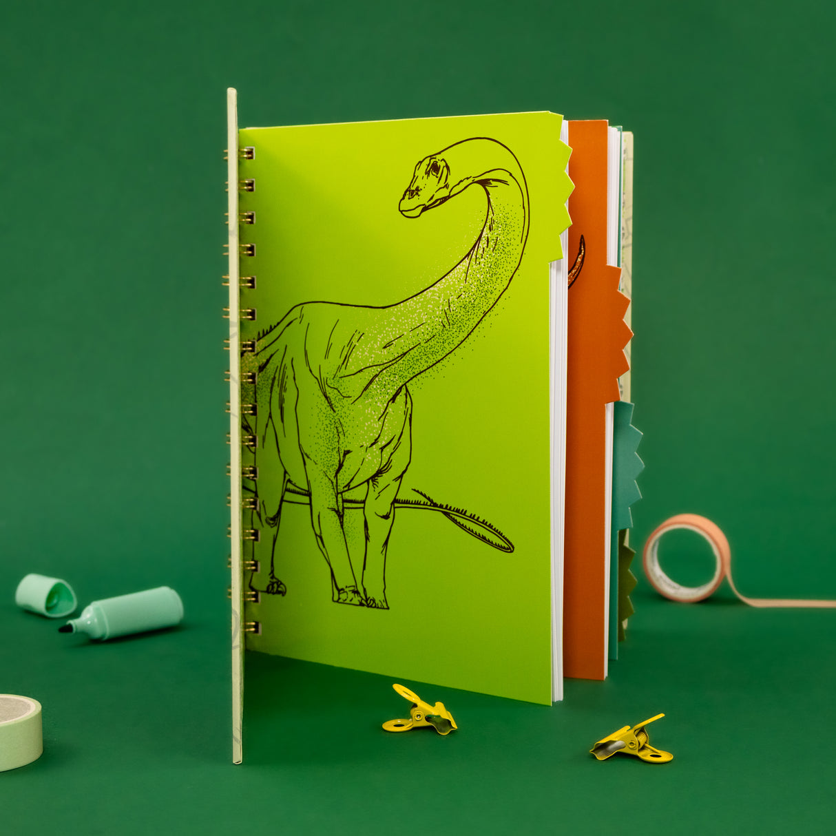 Natural History Museum Dinosaur A5 Wired Notebook with Dividers - Dippy