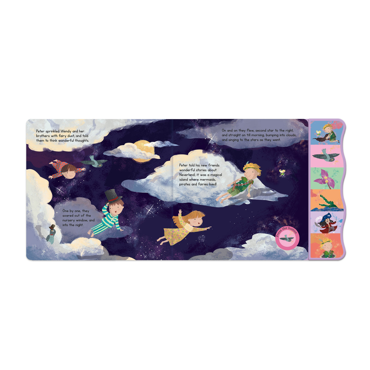 Peter Pan Fairy Tale Sound Book - 6 Enchanting Sound Buttons To Press And Play