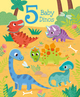 5 Baby Dinos - Children's Touch & Feel Silicone Book