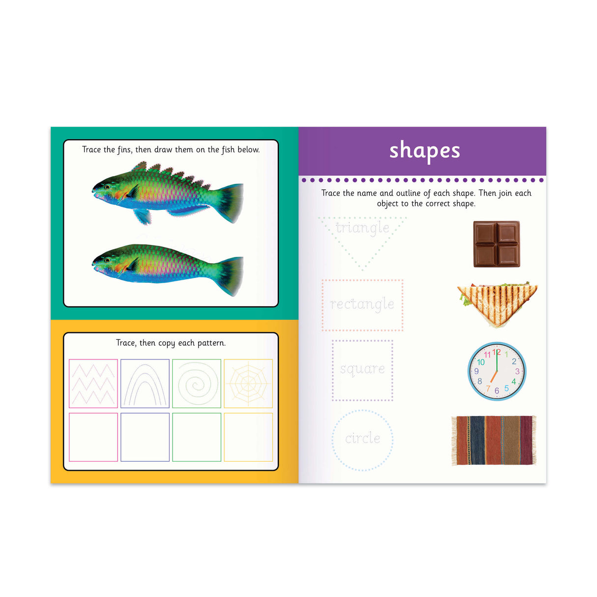 Children's Pen Control & Handwriting Wipe Clean Book & Pen Set – Ages 5 to 6 Years