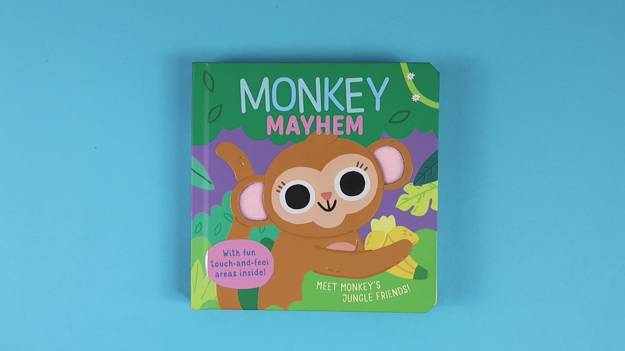 Monkey Mayhem – Touch & Feel Board Book - Jungle Sensory Book