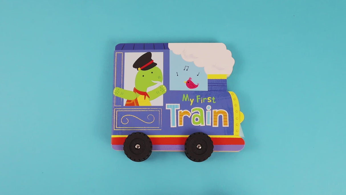 My First Train – Chunky Wheeled Board Book for Toddlers – Push-Along Animal Story Book – Ages 3+