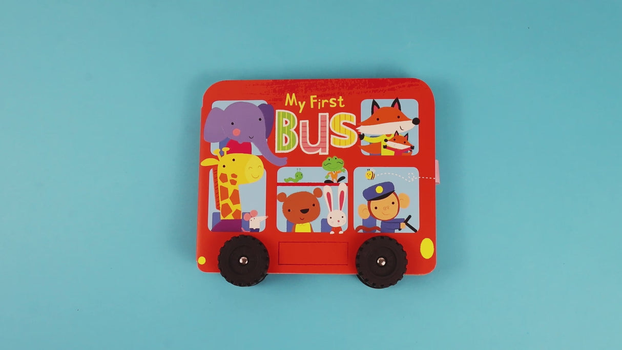 My First Bus – Chunky Wheeled Board Book for Toddlers – Push-Along Animal Story Book – Ages 3+